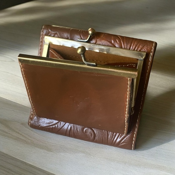 Patricia Nash Vintage Bi-Fold Wallet with Coin Pouch Brown W 5” x H 4.5” - Picture 5 of 16